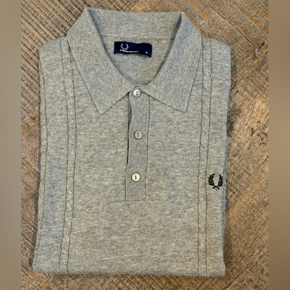 Fred Perry Cotton Sweater-Net Polo | Lightweight Knit | Old-School Luxe